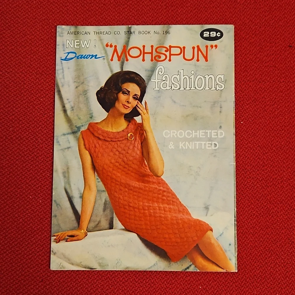 2 vintage crochet pattern instruction booklets 60s 70s granny squares shrink